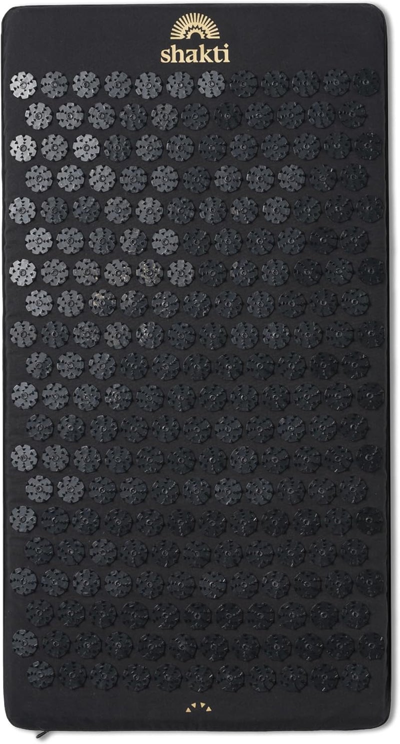 ShaktiMat Premium Acupressure Mat Level 2 Intensity in Shakti Black Massage Muscles Aid Sleep Unlock Inner Tension Similar to Acupuncture No Needles Required FSAHSA Eligible - Image 1