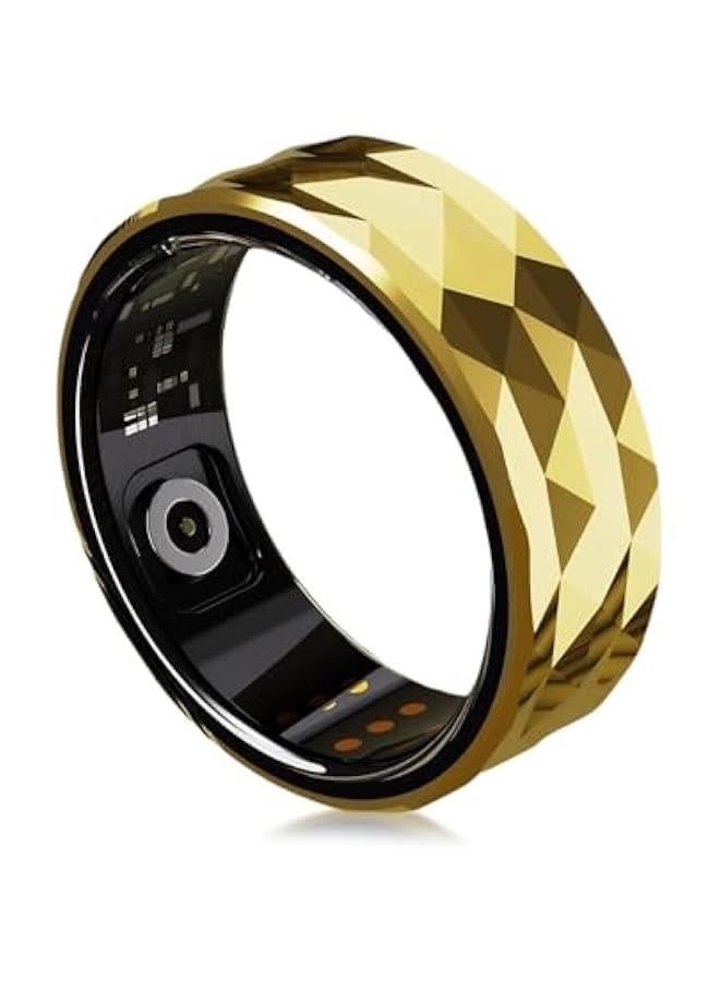 Smart Ring Fitness Ring for Women Men, Multiple Sport Modes Health Ring with Heart Rate Sleep Monitor, IP68 Waterproof Step Counter Calorie Tracking Ring (Gold) - Image 1