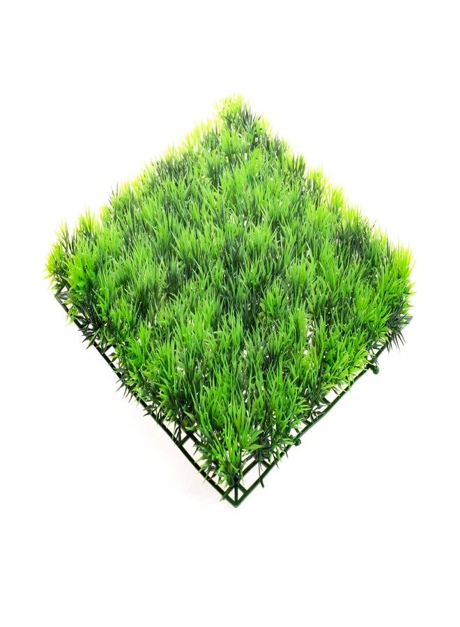 CNZ Aquarium Decor Fish Tank Decoration Ornament Artificial Plastic Plant Green (9" x 9" Mat) - Image 1