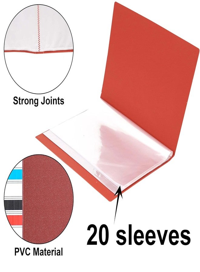 TULMAN A4 Portfolio File with 20 Pockets & Clear Plastic Sleeves - Document Organizer for Music Sheets, Artwork, and Drawings (Color May Vary) - Image 3
