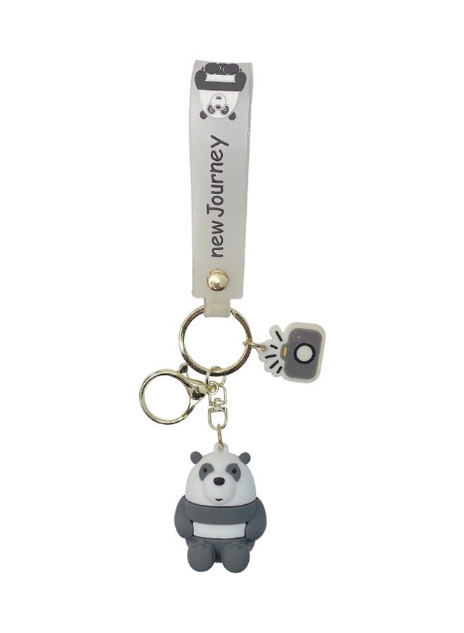 HY Cute cartoon sitting bear keychain for Handbags, Purses, Bags and Backpacks, Metal Keyring - Image 2