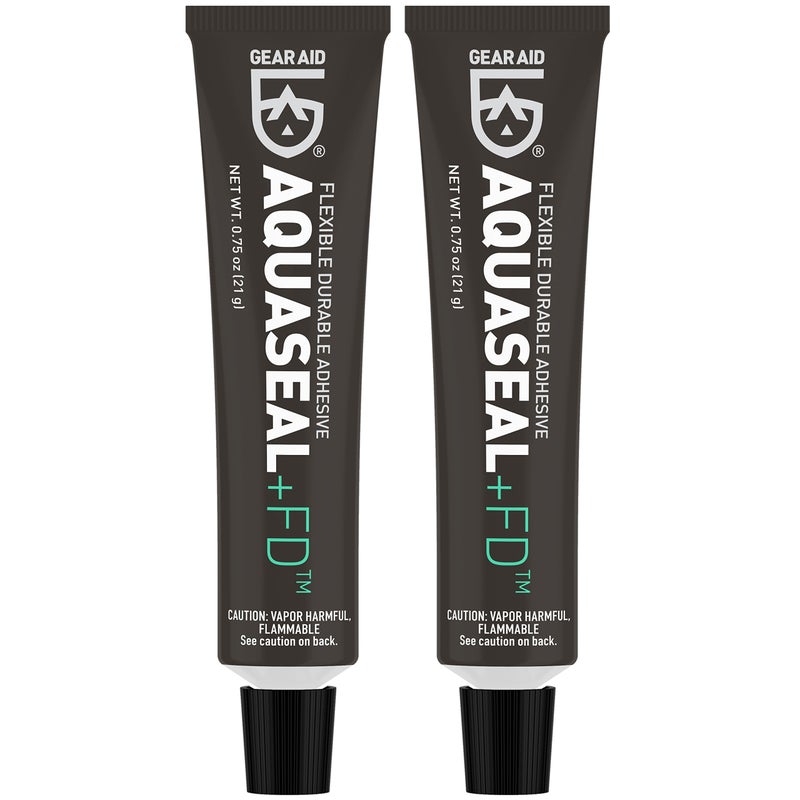 GEAR AID Aquaseal FD Flexible Durable Repair Adhesive for Fixing Tears and Holes in Waders, Wetsuits, PVC Inflatables, Vinyl and Outdoor Gear, Dries Clear, 0.75 oz, 2 Pack - Image 1