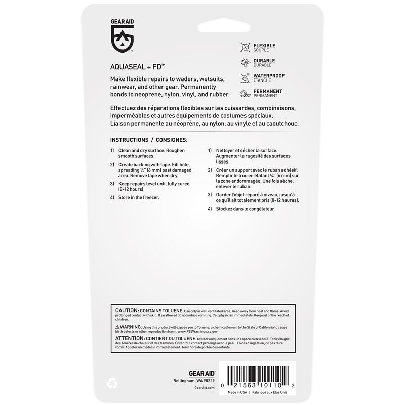 GEAR AID Aquaseal FD Flexible Durable Repair Adhesive for Fixing Tears and Holes in Waders, Wetsuits, PVC Inflatables, Vinyl and Outdoor Gear, Dries Clear, 0.75 oz, 2 Pack - Image 3