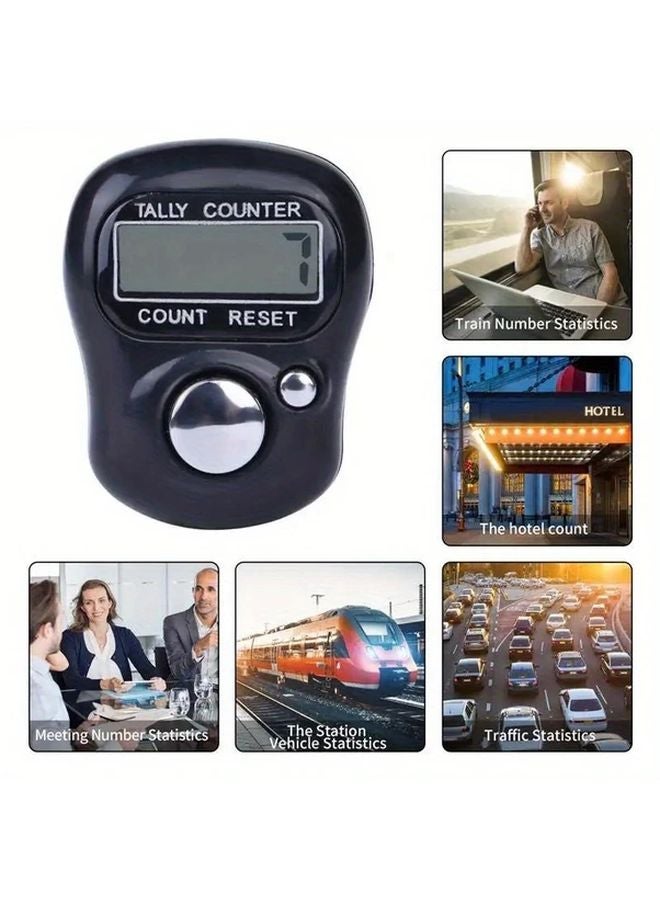 قطعتان عداد أزرار يدوي عشوائي اللون عداد إلكتروني خاتم الإصبع - Image 4