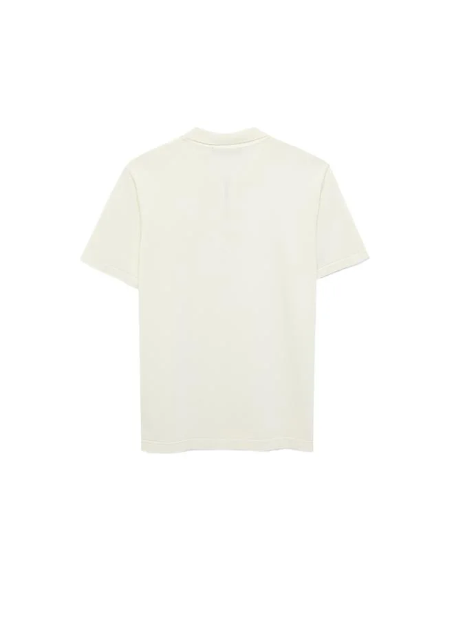 كوتون Short Sleeve Knit T-Shirt