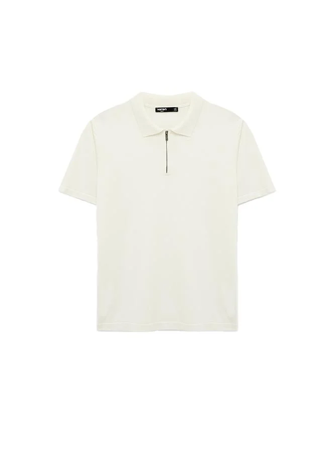 كوتون Short Sleeve Knit T-Shirt