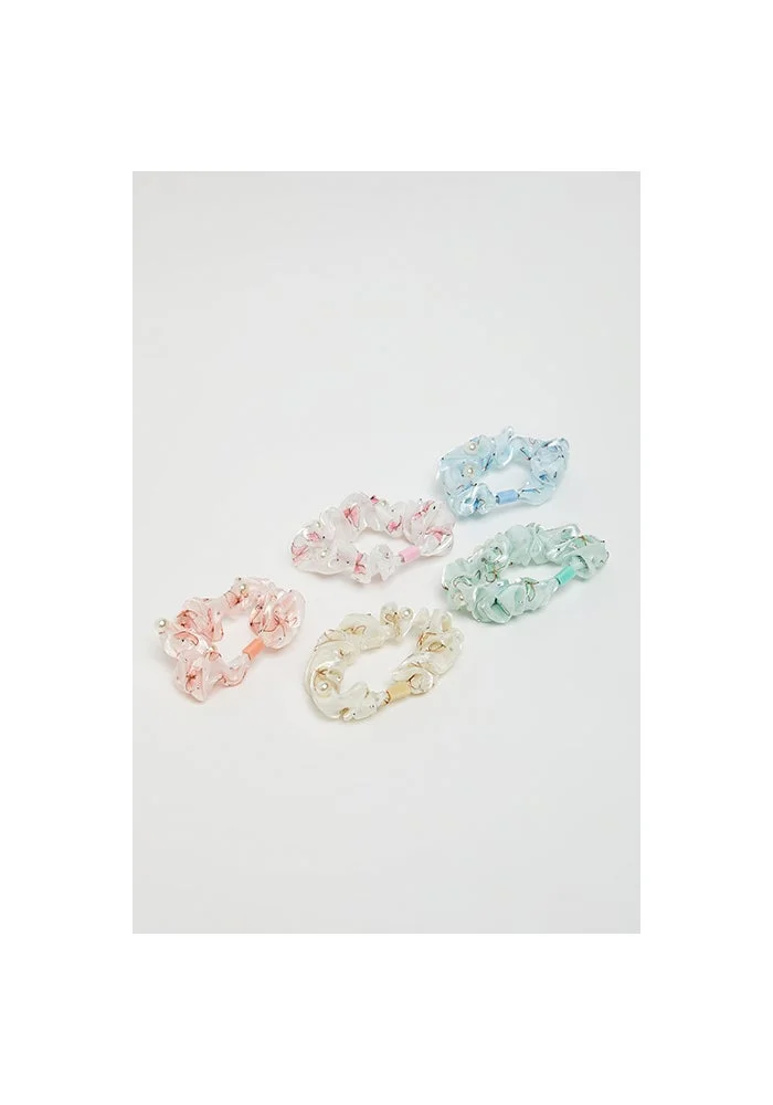 5 Pack Printed Scrunchies