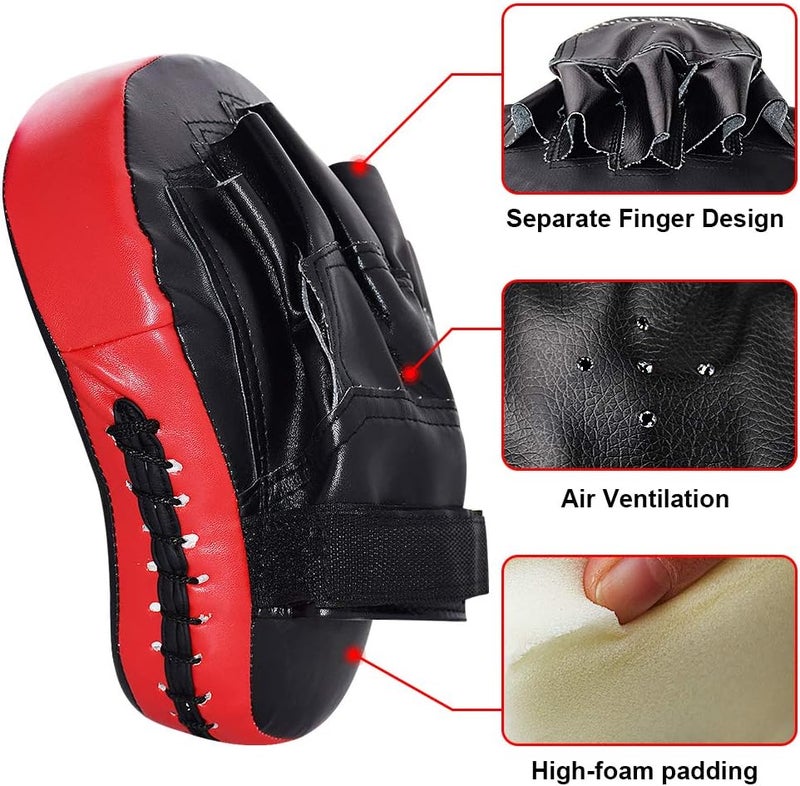 TLBTEK 2PCS Curved Punching Mitts Boxing Pads Hand Target Gloves Training Focus Pads for Kickboxing Muay Thai MMA Martial Art UFC for Kids, Men & Women - Image 5