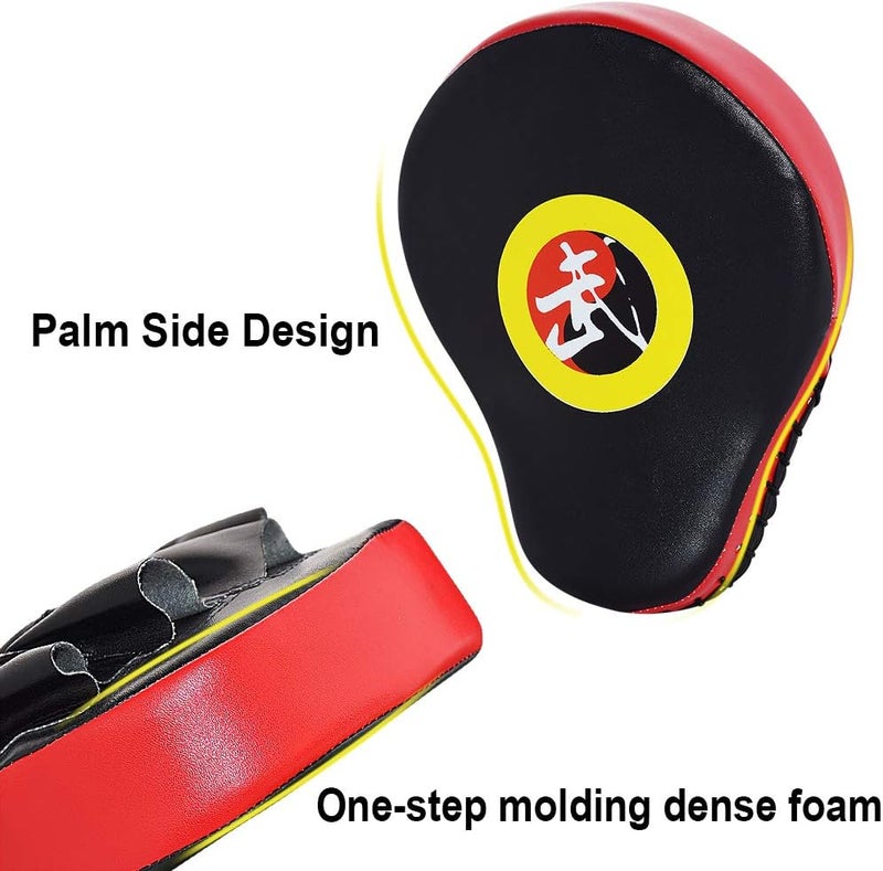 TLBTEK 2PCS Curved Punching Mitts Boxing Pads Hand Target Gloves Training Focus Pads for Kickboxing Muay Thai MMA Martial Art UFC for Kids, Men & Women - Image 3