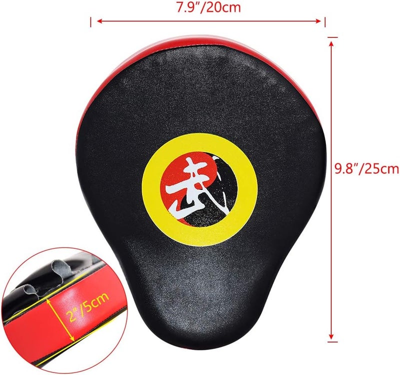 TLBTEK 2PCS Curved Punching Mitts Boxing Pads Hand Target Gloves Training Focus Pads for Kickboxing Muay Thai MMA Martial Art UFC for Kids, Men & Women - Image 2