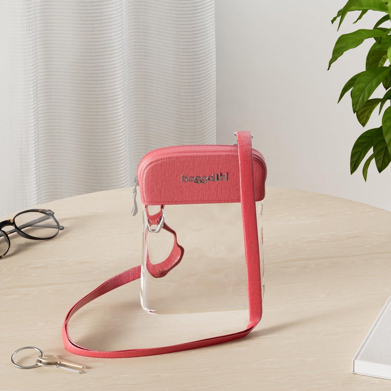 Baggallini womens Stadium Clear Bryant Crossbody cross body handbags, Red, One Size US - Image 2