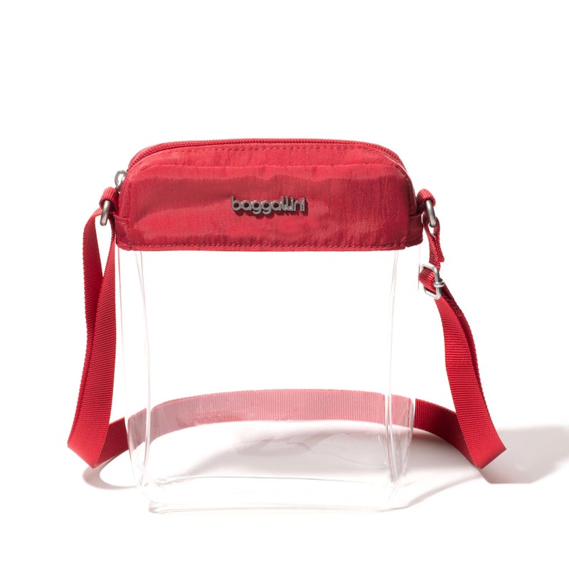 Baggallini womens Stadium Clear Bryant Crossbody cross body handbags, Red, One Size US - Image 1