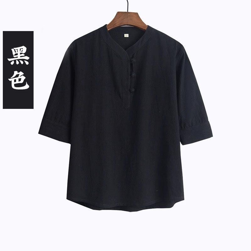 Taoist Jusin Clothing Men's Temple Meditation Zen Clothing Women's Cotton Linen Style Zen Style Tang Suit National Tide suit - Image 1