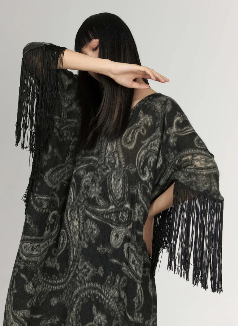leem  Paisley Printed Kaftan - Shorter Length for Women | Best Price UAE