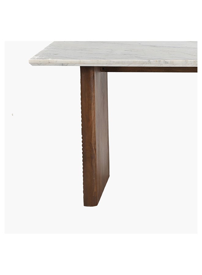 Home Box طاولة طعام رخامية بسطح منقوش تتسع لـ 6 أشخاص - Image 5