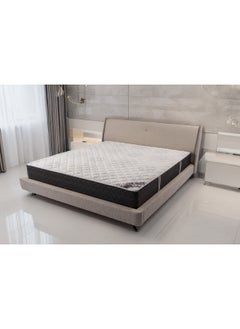 Almutlaq Furniture Arabian Night - Bonnell Spring Mattress For Soothing Rest and Relaxation Offering Extra Support With Great Sleep Experience - Super King Size 200x200x24 CM - Color: White Dark Grey  - Image 4
