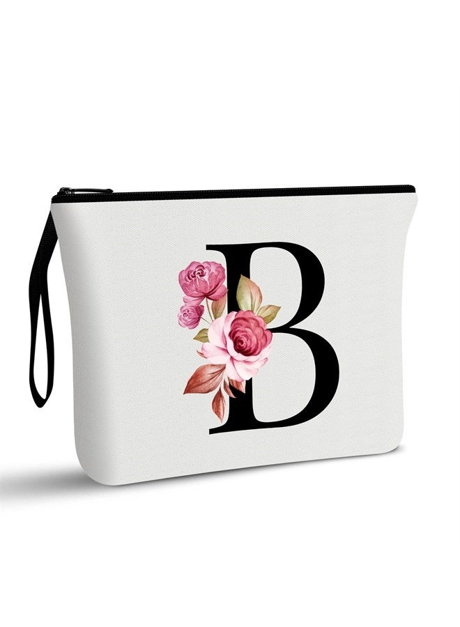 Vavabox A-Z Personalized Makeup Bag,Birthday Gifts for Women Mom,Gifts for Best Friend,Bride Bridesmaid Cosmetic bag (B) - Image 1