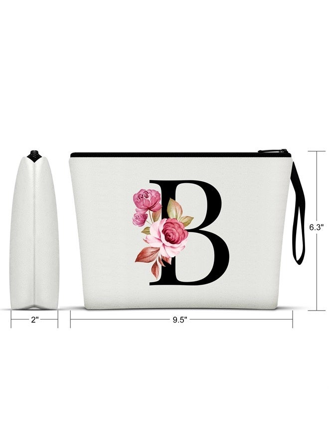 Vavabox A-Z Personalized Makeup Bag,Birthday Gifts for Women Mom,Gifts for Best Friend,Bride Bridesmaid Cosmetic bag (B) - Image 2
