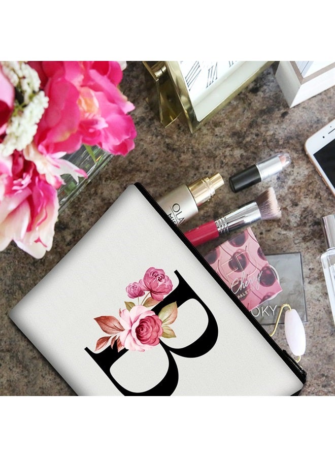 Vavabox A-Z Personalized Makeup Bag,Birthday Gifts for Women Mom,Gifts for Best Friend,Bride Bridesmaid Cosmetic bag (B) - Image 4