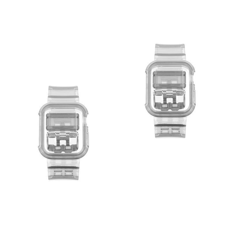 2pcs Shiny Glitter Watch Strap Replacement Wristband Compatible for Apple Watch - Image 1