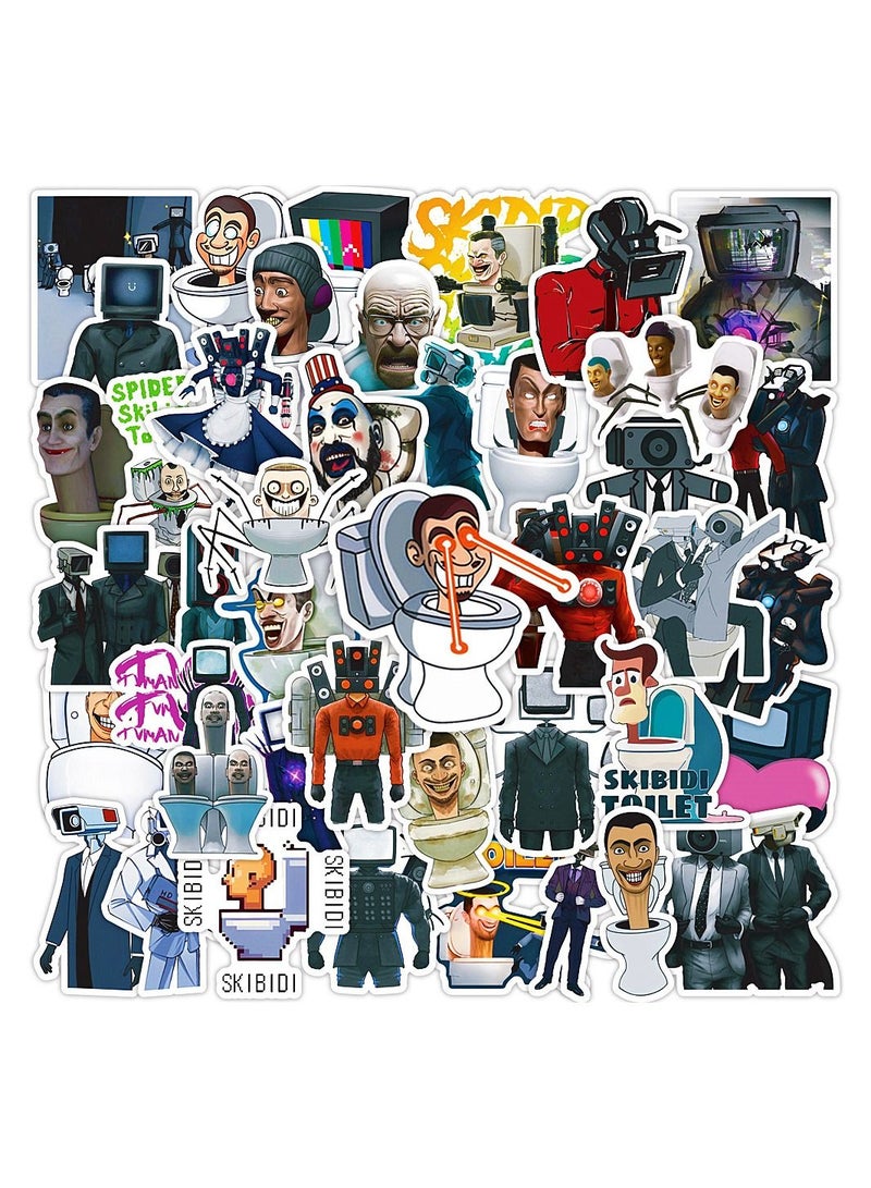 ملصقات فينيلية لطيفة مقاومة للماء من سكيبيدي، 50 قطعة