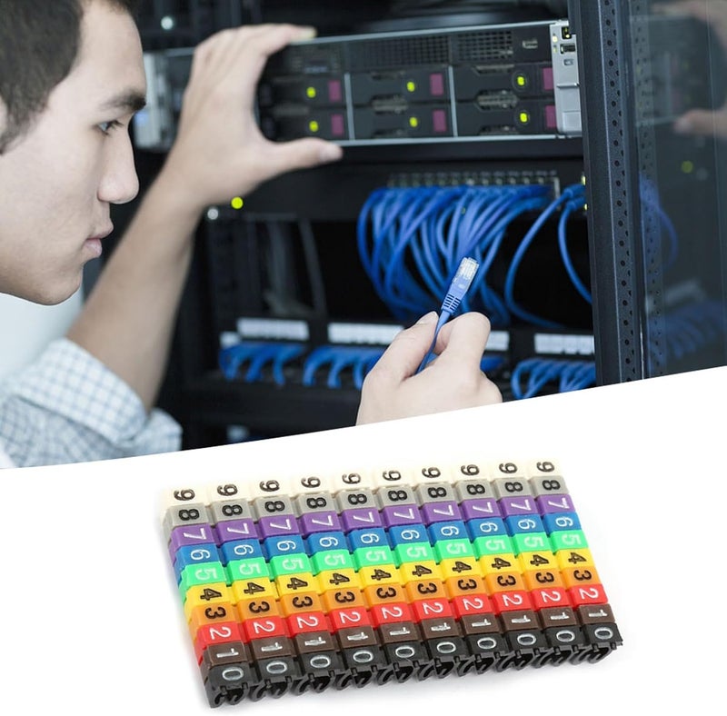 Chazcool Wire Number Labels, Wire Labels Wire Markers, Clip on Wire Markers Cable Markers, Wire Labels Electrical for Marking The Color Coded Cables 100PCS KCM 2.5MM 2.5 (100PCS KCM-2.5MM 2.5 Square) - Image 3