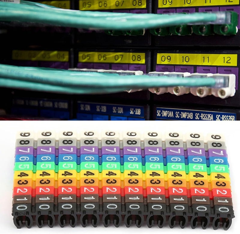 Chazcool Wire Number Labels, Wire Labels Wire Markers, Clip on Wire Markers Cable Markers, Wire Labels Electrical for Marking The Color Coded Cables 100PCS KCM 2.5MM 2.5 (100PCS KCM-2.5MM 2.5 Square) - Image 4