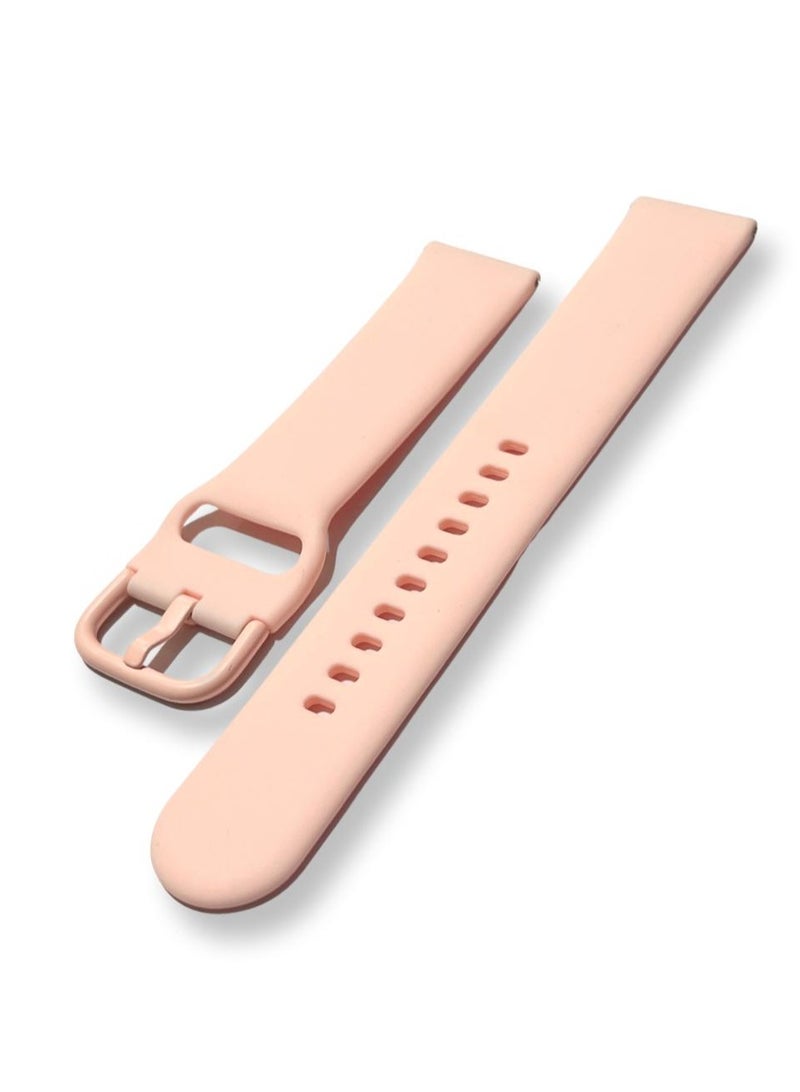 سوار رياضي من السيليكون مقاس 22 مم مع مشبك سريع الفك متوافق مع ساعة شاومي ريدمي واتش 5 أكتيف/ريدمي واتش 5 لايت، مقاس 22 مم - ساعة ذكية باللون الوردي - Image 3