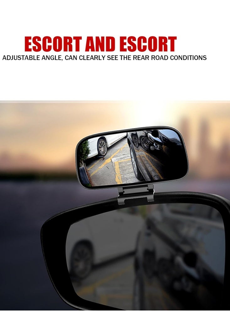 Blind Spot Mirror 360 Degree Rotation HD Glass Wide Angle Convex Side Mirror Adjustable Sticker for Safe Driving - Image 5