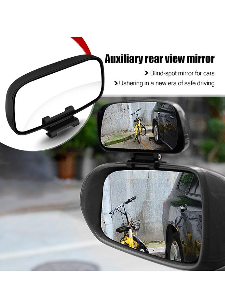 Blind Spot Mirror 360 Degree Rotation HD Glass Wide Angle Convex Side Mirror Adjustable Sticker for Safe Driving - Image 3