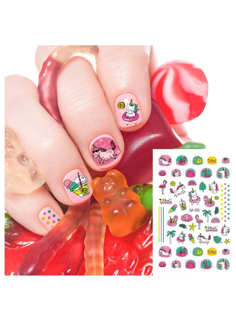 ORAINBOW Small Unicorn Nail Stickers and Decals for Kids Little Girls 12 Sheets Birthday Party Favors 600+ Cute Toddler Tiny Fingernail Wraps Ramadan Holiday Gift - Image 2