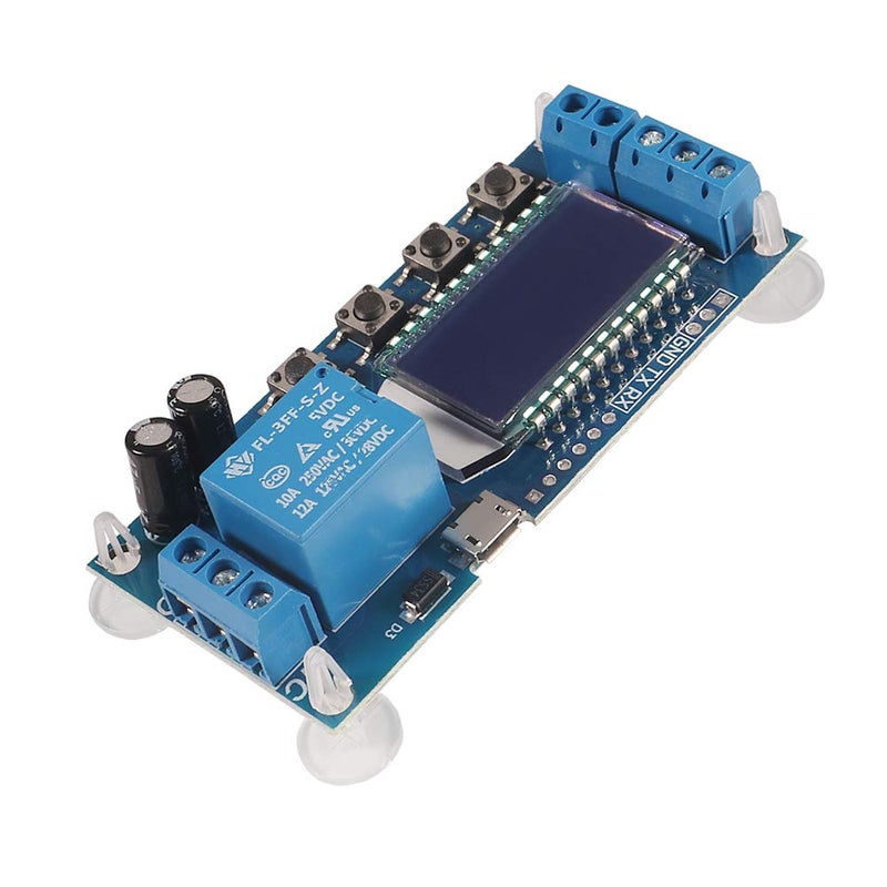 ACEIRMC Time Delay Relay DC 5V 12V 24V Delay Controller Board Delay-off Cycle Timer 0.01s-9999mins Trigger Delay Switching Relay Module with LCD Display Support Micro USB 5V Power Supply (2pcs) - Image 4