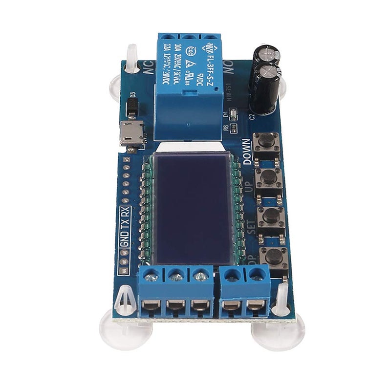 ACEIRMC Time Delay Relay DC 5V 12V 24V Delay Controller Board Delay-off Cycle Timer 0.01s-9999mins Trigger Delay Switching Relay Module with LCD Display Support Micro USB 5V Power Supply (2pcs) - Image 5