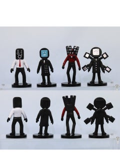 General Skibidi Battle Action Doll 12-Piece Set, Horror Cartoon Movie Character Action Doll Model Suitable for Children's Birthday Party Cake Decorating  - Image 3