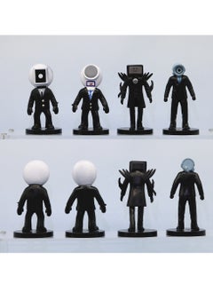 General Skibidi Battle Action Doll 12-Piece Set, Horror Cartoon Movie Character Action Doll Model Suitable for Children's Birthday Party Cake Decorating  - Image 4