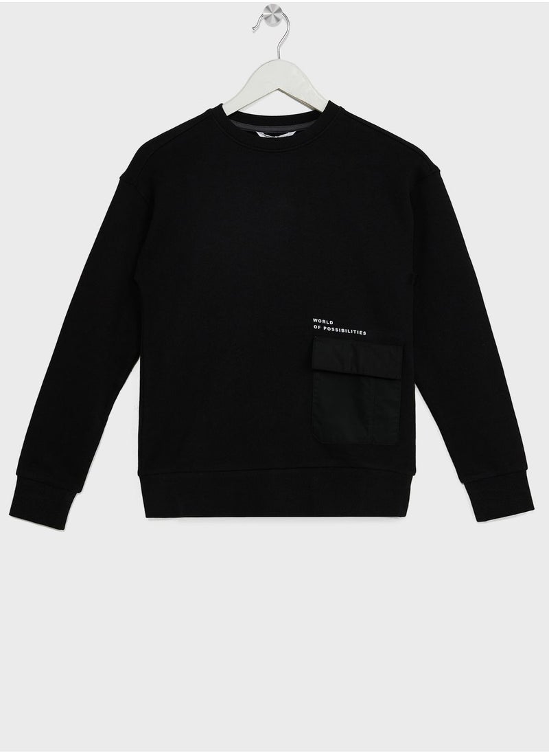 MANGO - Kids Essential Front Pocket Sweatshirt - Image 1