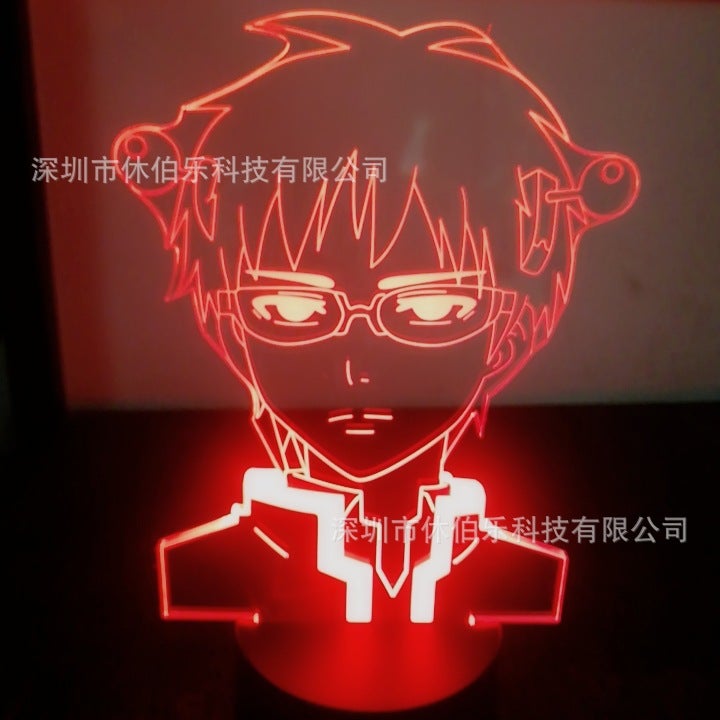 Qi Mu Nan Xiong 3D Nightlight Bedroom Atmosphere Light Colorful Gradient Usb Battery Dual-Purpose Creative Led Table Lamp - Image 5