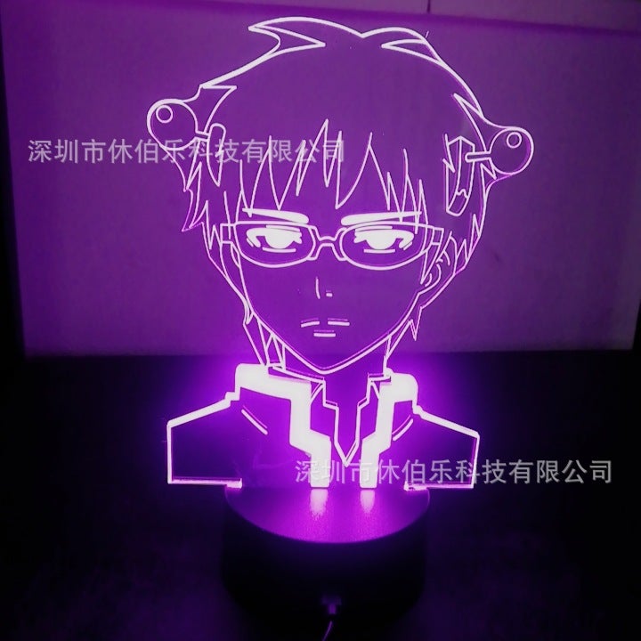 Qi Mu Nan Xiong 3D Nightlight Bedroom Atmosphere Light Colorful Gradient Usb Battery Dual-Purpose Creative Led Table Lamp - Image 3