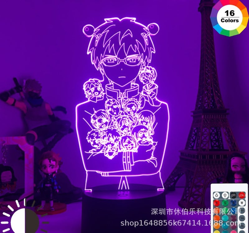 Qi Mu Nan Xiong 3D Nightlight Bedroom Atmosphere Light Colorful Gradient Usb Battery Dual-Purpose Creative Led Table Lamp - Image 1
