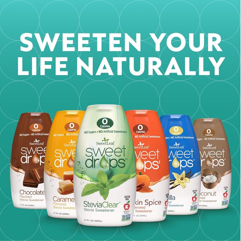 SweetLeaf Sweet Drops Variety Pack - Flavored Stevia Liquid Sweetener, Zero Calories, Gluten Free, Keto Friendly, Non GMO - 1.7 Fl Oz (Pack of 6) - Image 3