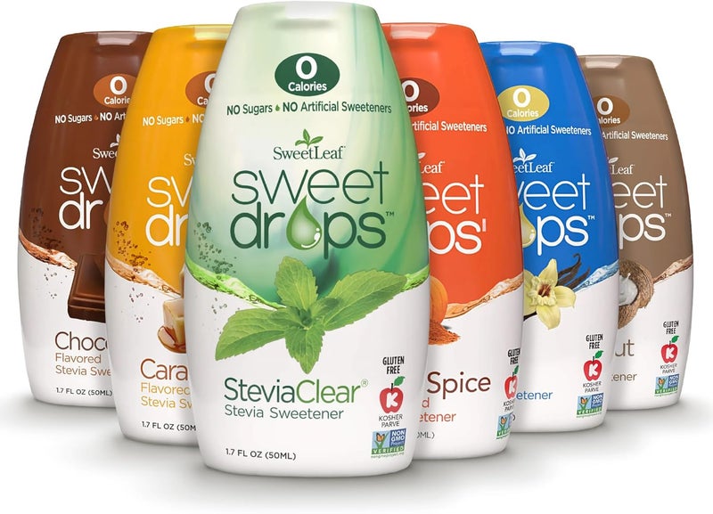 SweetLeaf Sweet Drops Variety Pack - Flavored Stevia Liquid Sweetener, Zero Calories, Gluten Free, Keto Friendly, Non GMO - 1.7 Fl Oz (Pack of 6) - Image 1