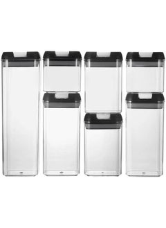 FALMER 7pcs food storage box with snap lock lid for kitchen pantry organization and storage  - Image 1
