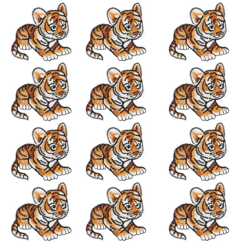 Iron On Patch: 1 Pcs Tigerkin Pattern, Non-Toxic Eco-Friendly Material, Strong Adhesion - Decorative Patch for Clothing, Bags, Hats, DIY Handmade Crafts - Image 1