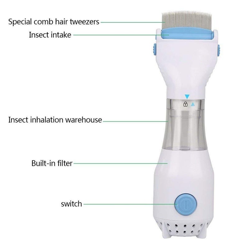 WebWares WebWares 1pcs V Comb Capture Trap Head Lice And Eggs Removed From The Hair Electrical Head Lice Comb Out Performs Other Head Lice Combs and Lice Shampoo Removes Lice and Eggs  - Image 5
