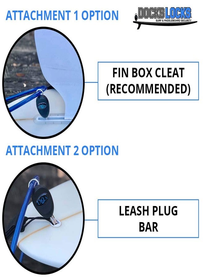 DocksLocks Complete SUP & Surf Security System – Marine Grade Anti-Theft Kit with Patented Jaws Lock, 10ft Coiled Cable Lock & Fin Box Cleat for Paddleboard & Surfboard Protection - Image 2