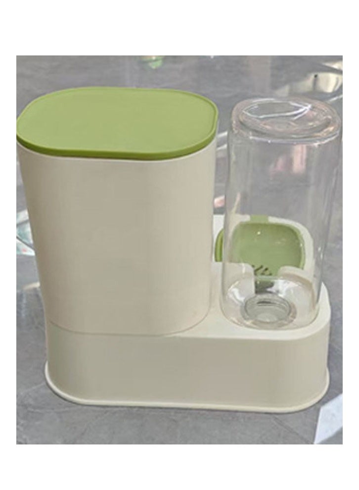 ZCM-HAPPY Automatic Pet Food and Water Feeder Gravity Dispenser Green Set for Cats & Dogs  27X25X27 CM - Image 3