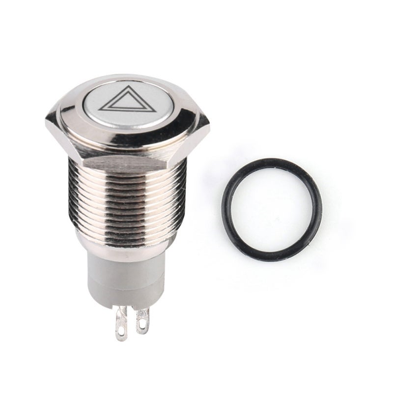 Red LED Push Switch 12V Car Warning Light - Stable Performance Emergency Push Switch With Long Life Service for Vehicles - Image 1