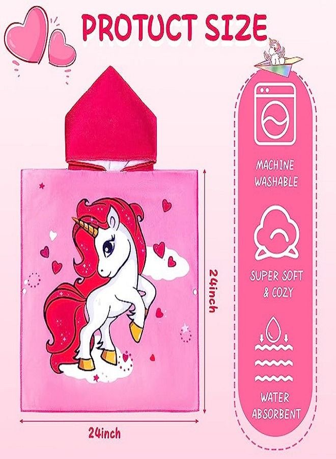 Smart Kids Bath Towel for 1-6 Years Toddler, 1Pcs Kids Hooded Towel, Microfiber Bath Towel Super Soft Robe Poncho Bathrobe, Boys Girls Swimming Beach Holiday Water Playing Pool Bath Coverups - Image 3