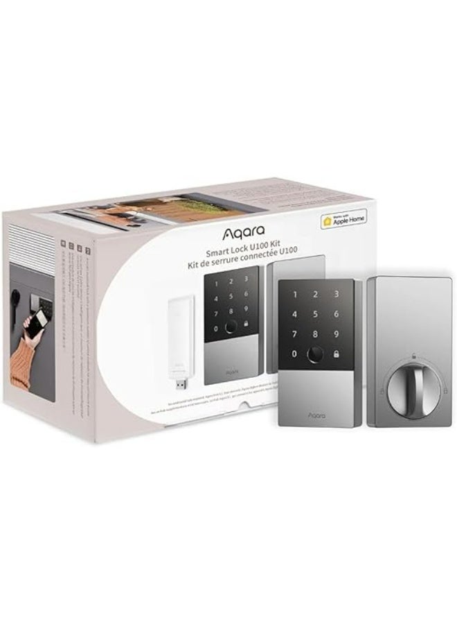 Aqara Smart Lock U100 with E1 Hub Kit (Silver) - Image 1