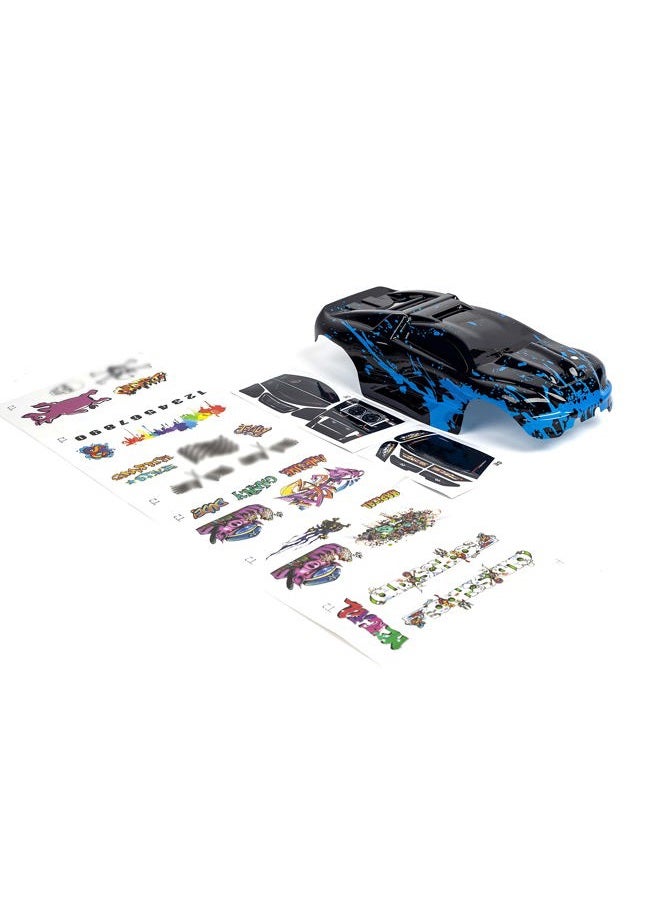 SummitLink Custom Body Muddy Blue Over Black Style Compatible for e-Revo Mini 1/16 Scale RC Car or Truck (Truck not Included) ERMN-BB-01 - Image 2
